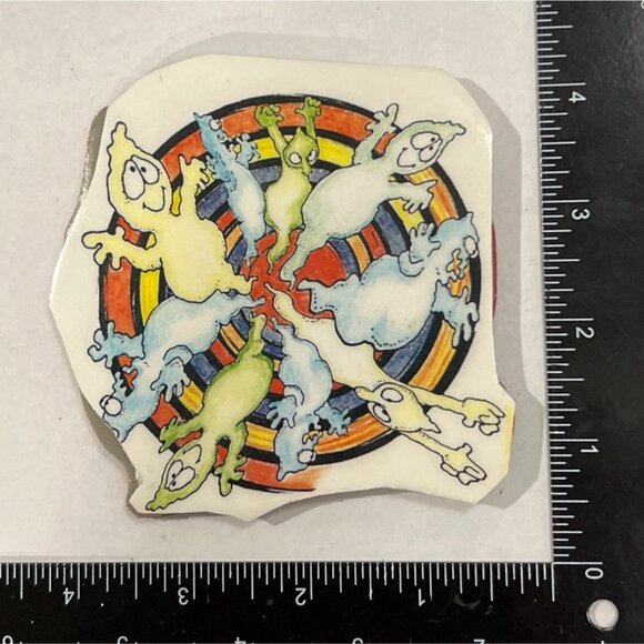 Halloween Whimsical Colorful Ghost Stamp For Crafting & Scrapbooking Projects - Picture 1 of 3